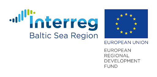 Interreg Baltic Sea Region and European union Europan Regional Development Fund logos